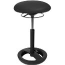 Bipedestador Sitness HIGH BOB, para sentarse de forma ergonómica, regulable en altura, efecto de balanceo, H 490-700 mm, negro, marco con recubrimiento de polvo negro