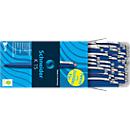 Biros Schneider K15, ancho de trazo medio 1,0 mm, color de escritura azul, cuerpo azul, indeleble, recargable, 50 unidades