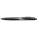 Biros Schneider Suprimo, couleur d'écriture noire, largeur de trait M, pointe en acier inoxydable, grip caoutchouté, 20 pièces, noir