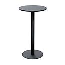 Bistrotisch Paperflow® Mezzo, melaminharzbeschichtete MDF-Platte, Stahlgestell, rund Ø 600 x H 1100 mm, schwarz/mattschwarz