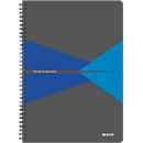 Bloc collège Office 449500 LEITZ®, format A4, PP, quadrillé, bleu