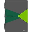 Bloc collège Office 464700 LEITZ®, format A4, reliure plastifiée, quadrillé, vert