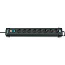 Bloc multiprise Premium-Line, 8 prises, noir