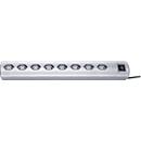 Bloc multiprise Primera-Line 8 prises, argent