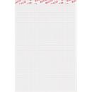 Bloc-notes ELCO, quadrillé avec interlignes de 4 mm, format A5, 100 feuilles, blanc