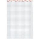 Bloc-notes ELCO, quadrillé avec interlignes de 5 mm, format A5, 100 feuilles, blanc