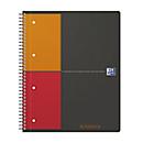 Bloc-notes Oxford International Activebook, 80 pages, DIN A4+, quadrillé, perforé 4 fois, marge à gauche, Optik Paper®, reliure à double spirale 