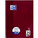 Bloc-notes OXFORD School DIN A4+, 80 pages, ligné, marge de droite, prune