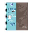 Bloc-notes Oxford TOUCH European Book, DIN A4+, quadrillé, Optik Paper®, reliure à double spirale, avec tableau blanc, marron