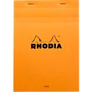 Bloc-notes Rhodia No.16, DIN A5, 80 feuilles, agrafé, dos cartonné, 80 g/m², ligné, avec marge, orange