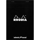 Bloc-notes Rhodia No.16, DIN A5, 80 feuilles, agrafé, dos cartonné, 80 g/m², pointillé, noir