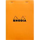 Bloc-notes Rhodia No.16, DIN A5, 80 feuilles, agrafé, dos cartonné, 80 g/m², quadrillé, orange
