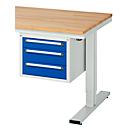 Bloco de gavetas, 3 gavetas, para mesas de trabalho da série adlatus 300, 35 kg capacidade de carga