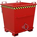 Bodemklepcontainer BKB 1000, rood