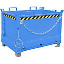Bodemklepcontainer FB 500, L 800 x B 1200 x H 860 mm, blauw