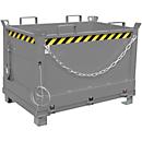 Bodemklepcontainer FB 500, L 800 x B 1200 x H 860 mm, grijs