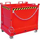 Bodemklepcontainer FB 750, rood