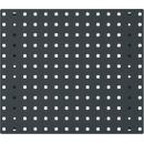Bodempaneel Perfo 525, gatgrootte 9,2 x 9,2 mm, B 525 x D 13 x H 457 mm, plaatstaal met poedercoating, antracietgrijs RAL 7016