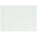 Bodempaneel Perfo 650, gatgrootte 9,2 x 9,2 mm, B 650 x D 13 x H 457 mm, gepoedercoat plaatstaal, lichtgrijs RAL 7035