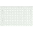 Bodempaneel Perfo 750, gatgrootte 9,2 x 9,2 mm, B 750 x D 13 x H 457 mm, gepoedercoat plaatstaal, lichtgrijs RAL 7035