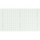 Bodempaneel Perfo 800, gatgrootte 9,2 x 9,2 mm, B 800 x D 13 x H 457 mm, gepoedercoat plaatstaal, lichtgrijs RAL 7035