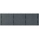 Bodempaneel Perfo L, gatgrootte 9,2 x 9,2 mm, B 1486 x D 13 x H 457 mm, plaatstaal met poedercoating, antracietgrijs RAL 7016