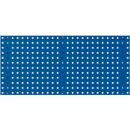 Bodempaneel Perfo M, gatgrootte 9,2 x 9,2 mm, B 990 x D 13 x H 457 mm, gepoedercoat plaatstaal, gentiaanblauw RAL 5010