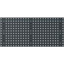 Bodempaneel Perfo M, gatgrootte 9,2 x 9,2 mm, B 990 x D 13 x H 457 mm, plaatstaal met poedercoating, antracietgrijs RAL 7016