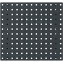 Bodempaneel Perfo S, gatenmaat 9,2 x 9,2 mm, B 495 x D 13 x H 457 mm, plaatstaal met poedercoating, antracietgrijs RAL 7016