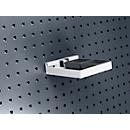 Bodemplaat Perfo S2, B 154 x D 164 x H 39 mm, aluminium, lichtgrijs RAL 7035