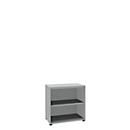 Boekenkast, 2 OH, fijne spaanplaat, B 800 x D 450 x H 820 mm, lichtgrijs