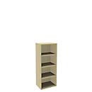 Boekenkast, 4 OH, fijne spaanplaat, B 600 x D 450 x H 1580 mm, ahorndecor
