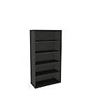 Boekenkast, 5 OH, fijne spaanplaat, B 1000 x D 450 x H 1930 mm, grafiet