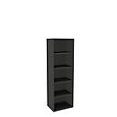Boekenkast, 5 OH, fijne spaanplaat, B 600 x D 450 x H 1930 mm, grafiet