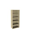Boekenkast, 5 OH, fijne spaanplaat, B 800 x D 450 x H 1930 mm, ahorndecor