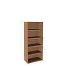 Boekenkast, 5 OH, fijne spaanplaat, B 800 x D 450 x H 1930 mm, beukendecor