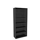 Boekenkast, 6 OH, fijne spaanplaat, B 1000 x D 450 x H 2300 mm, grafiet
