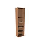 Boekenkast, 6 OH, fijne spaanplaat, B 600 x D 450 x H 2300 mm, beukendecor