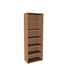 Boekenkast, 6 OH, fijne spaanplaat, B 800 x D 450 x H 2300 mm, beukendecor