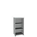 Boekenkast, 6 OH, fijne spaanplaat, B 800 x D 450 x H 2300 mm, lichtgrijs