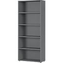 Boekenkast Aalborg - spaanplaat - B 800 x D 400 x H 1970 mm - 4 verstelbare legborden - grafiet