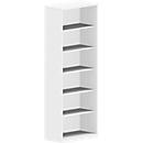 Boekenkast BEXXSTAR, 6 ordnerhoogtes, B 800 x D 445 x H 2225 mm, wit