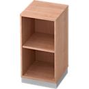 Boekenkast, spaanplaat, B 400 x D 400 mm, 2 OH, notenhoutdecor