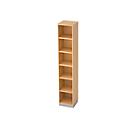 Boekenkast, spaanplaat, B 400 x D 400 mm, 6 OH, ahorndecor
