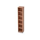 Boekenkast, spaanplaat, B 400 x D 400 mm, 6 OH, notenhoutdecor
