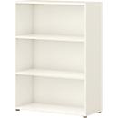 Boekenkast TEMPIO - van hout - B 800 x D 340 x H 1070 mm - 3 OH - wit