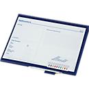 BOI patient documentation folder, DIN A4, up to 200 sheets, 2-ring mechanism, signal bar and pen holder, blue