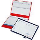 BOI patient documentation folder, DIN A4, up to 200 sheets, 2-ring mechanism, signal bar and pen holder, red