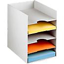 Boîte à formulaires format A4 PAPERFLOW, polystyrène, pour classeur, 5 compartiments, gris clair