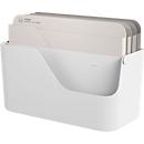Boîte à lettres Rotho My Paper, 5 compartiments pour documents de format A4, L 355 x P 162 x H 295 mm, PP et carton, blanc avec compartiments pour dossiers gris